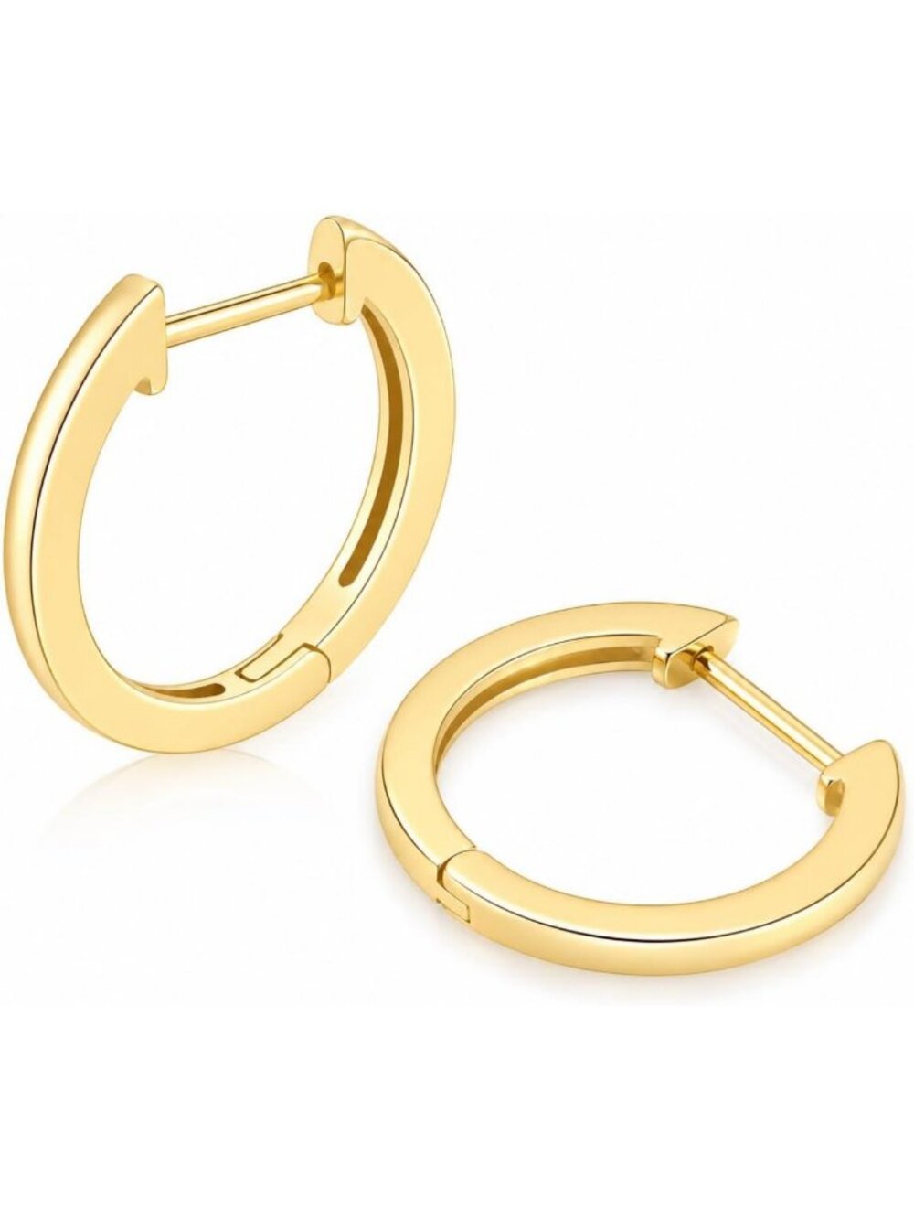Minimalist 14K Gold Huggie Earrings for Sensitive Ears - Lightweight Small Hoops